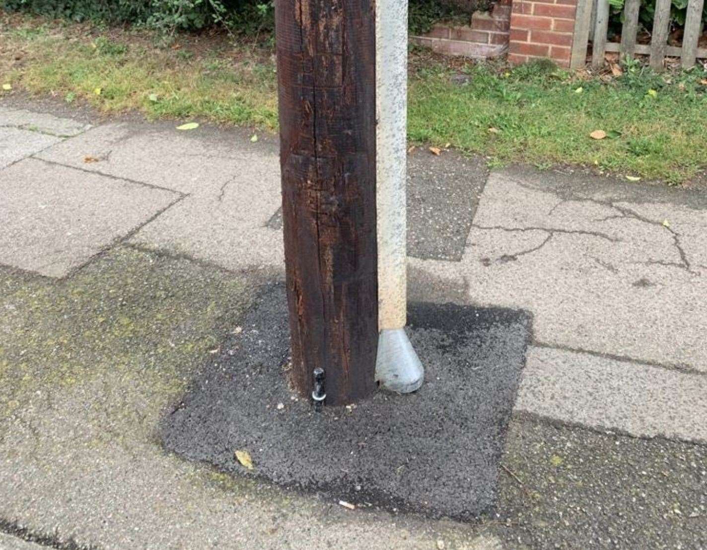This BT/Openreach telegraph pole installed in August has led to disgusting plumbing problems for Whitstable resident Steve Tragner