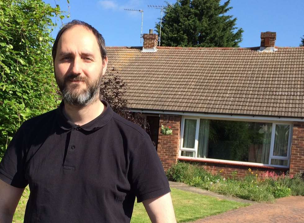 Sam Roberts, outside his home, told Mr Fowle to call the police