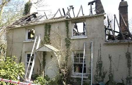 SCENE OF THE TRAGEDY: The fire destroyed the farmhouse. Picture: CHRIS DAVEY