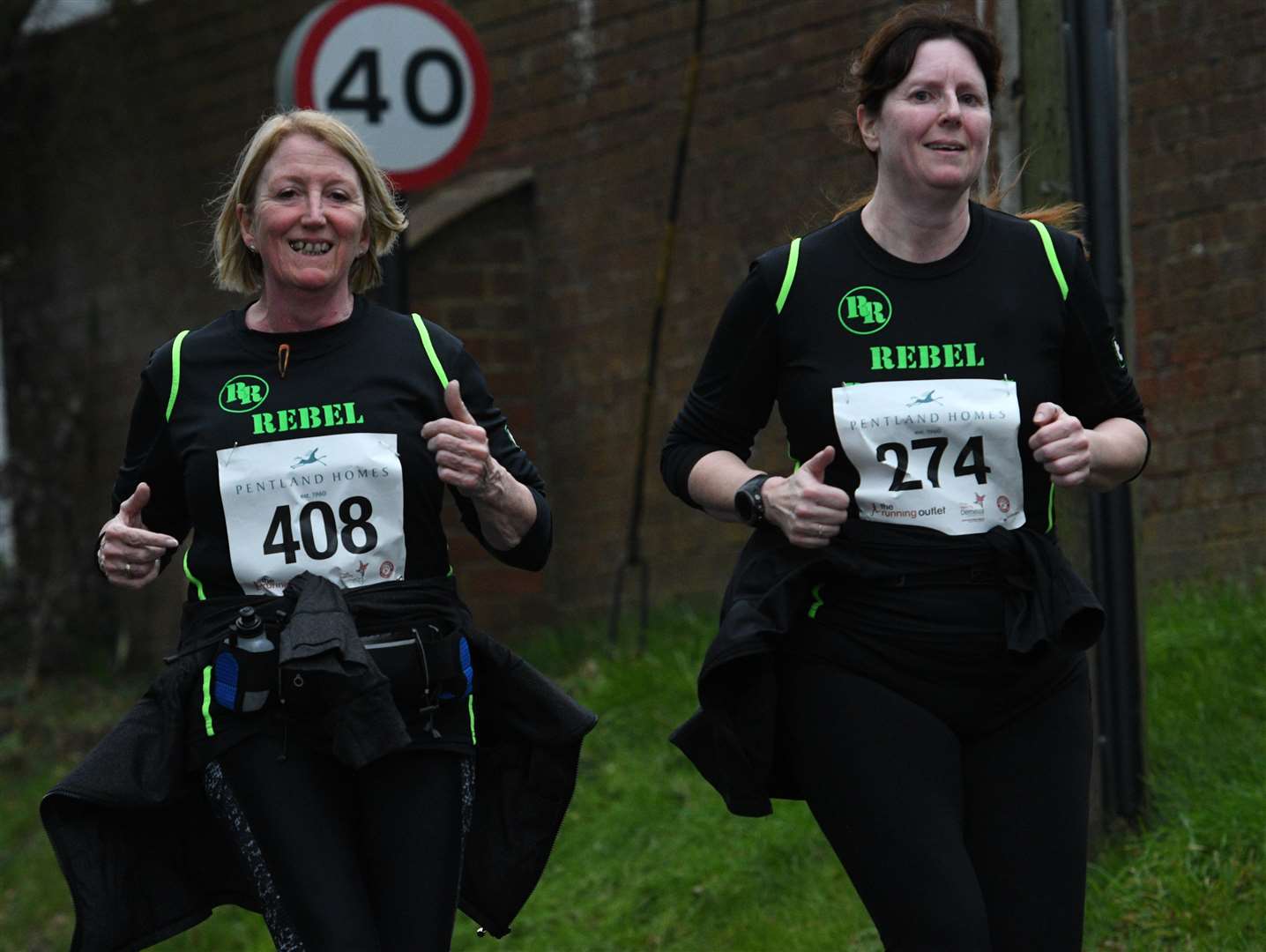 No.408 Charlotte Johnson of Rebel Runners Medway and clubmate No.274 Karen Gardiner. Picture: Barry Goodwin (54454259)