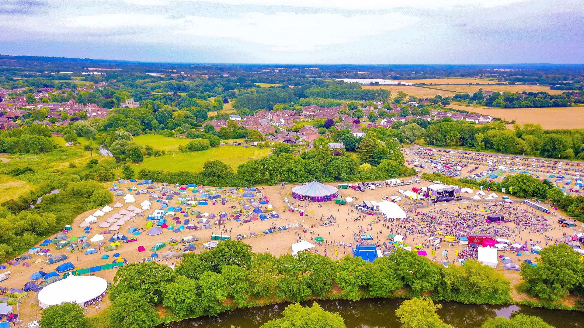 The Vicar's Picnic on the banks of the River Medway, Yalding