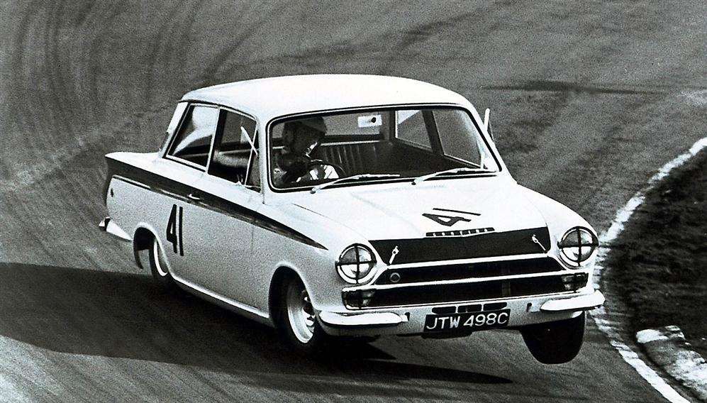 Jim Clark’s spectacular driving style made the Lotus Cortina a racing legend in the 1960s