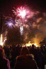 Hundreds attend the huge bonfire and fireworks display at Larkfield Village Hall
