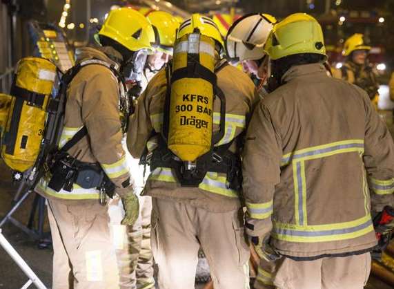 Firefighters needed to wear breathing gear to tackle the blaze