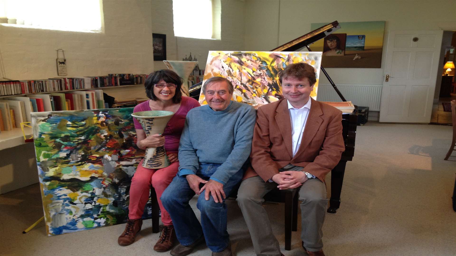 Artists Penny Bearman and David White with artist director Paul Edlin