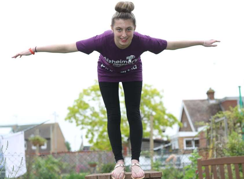 Emily Harrison is preparing to skydive at the end of the summer for Alzheimer's Research UK