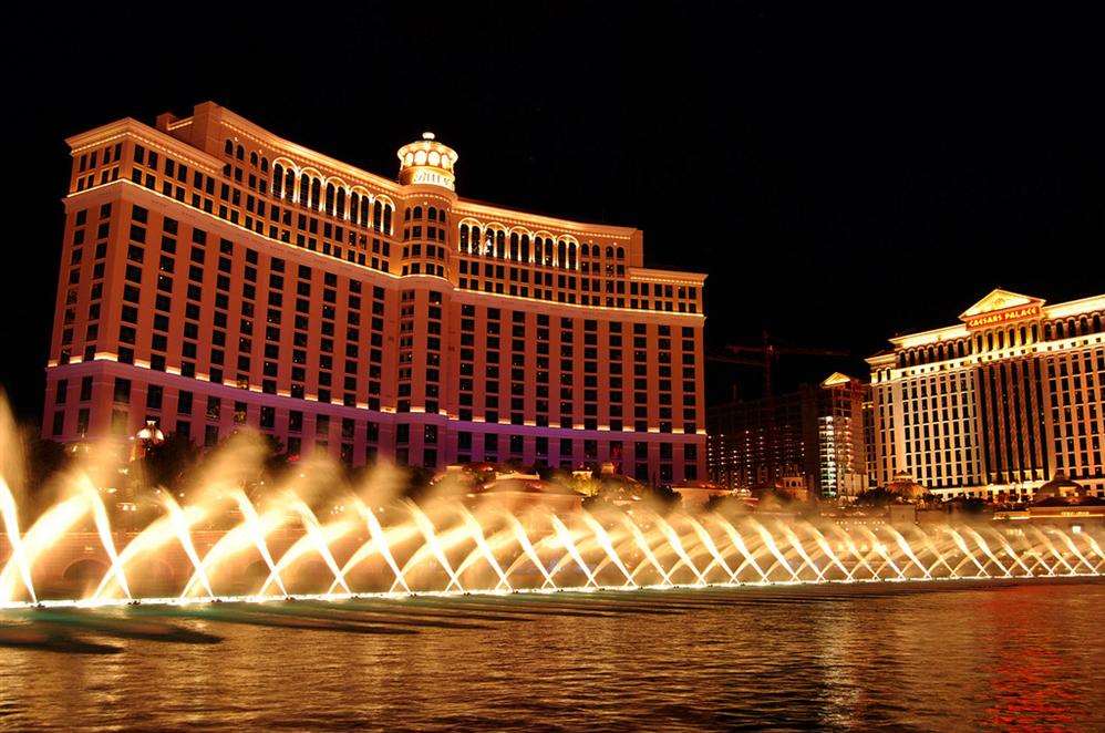 The Bellagio Hotel in Las Vegas - with its famous fountains