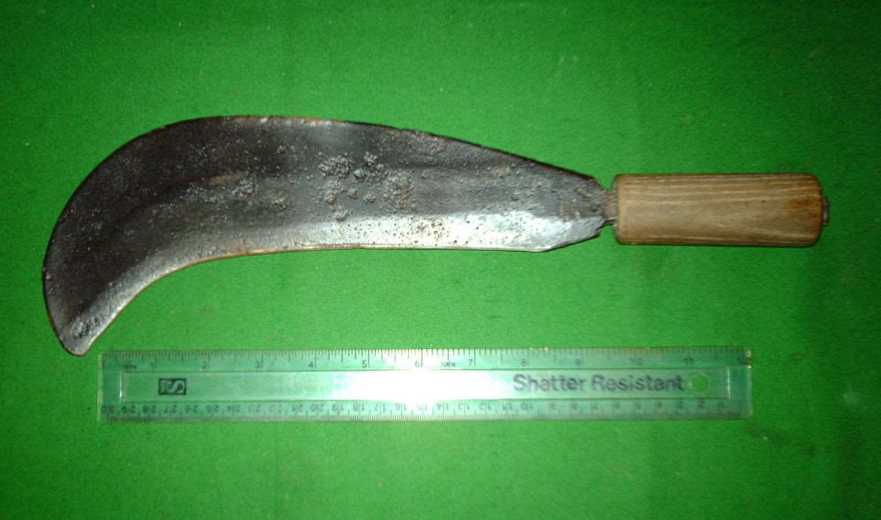 A billhook similar to the one grabbed by Mr Chambers. Library picture
