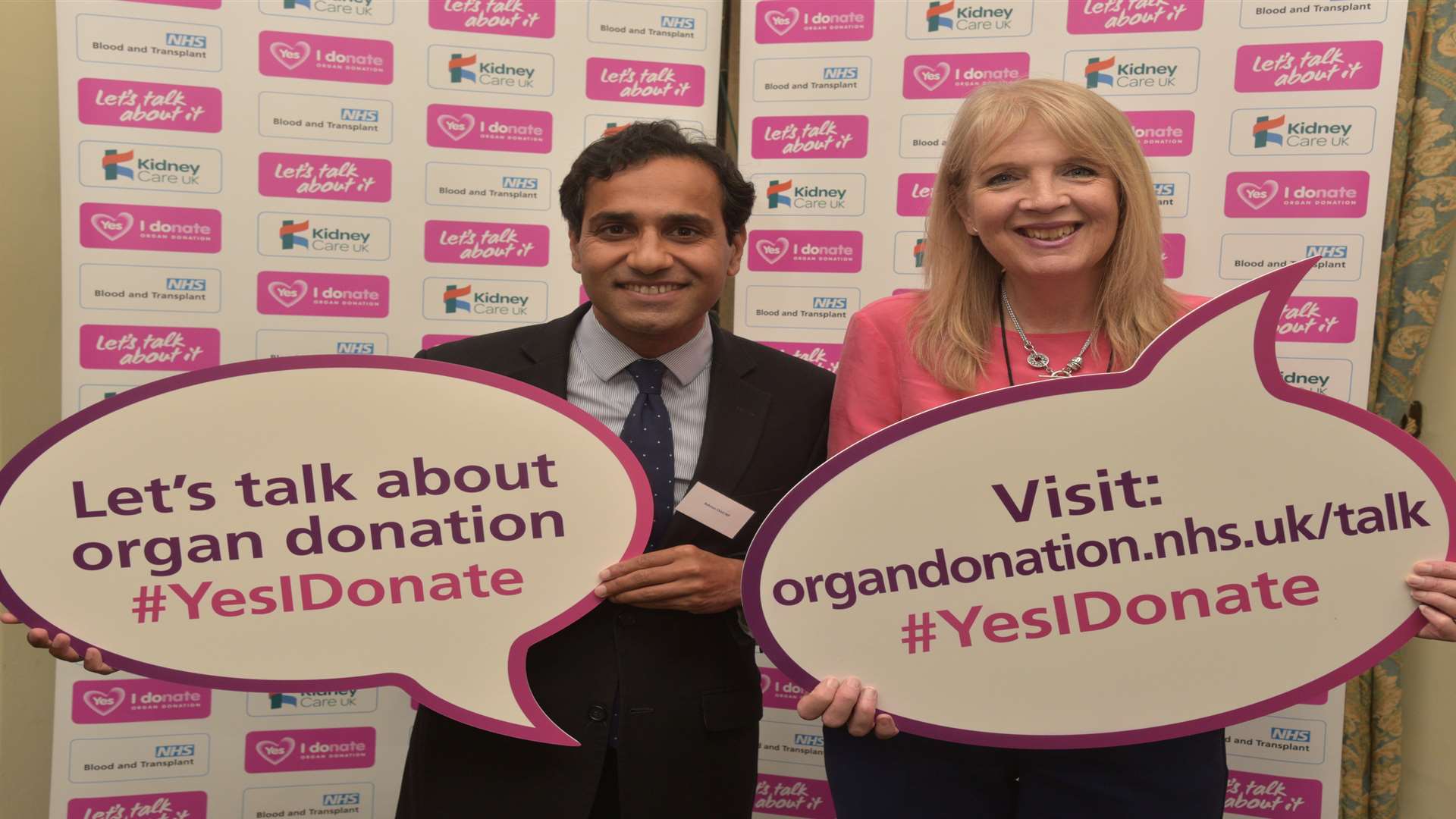 MP Rehman Chishti and Fiona Loud of Kidney Care UK