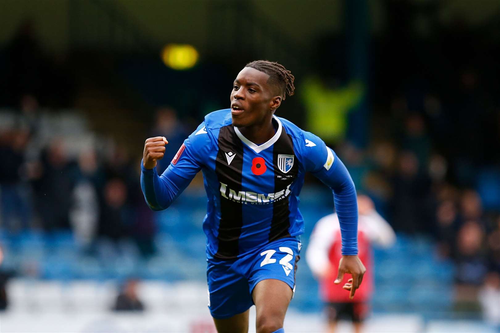 Gillingham forward Gerald Sithole scored in the FA Cup earlier this season Picture: Andy Jones