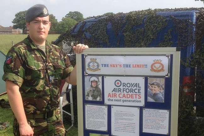 Ryan Atherton, of Sheppey Air Cadets, is encouraging others to volunteer