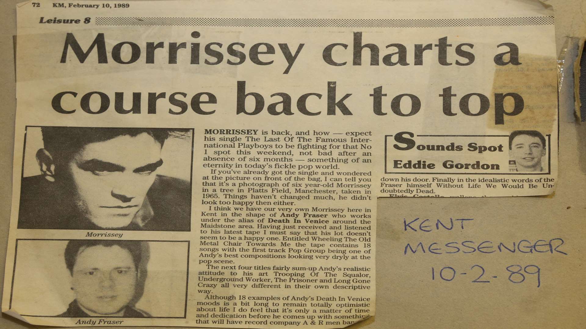 The newspaper article from 1989