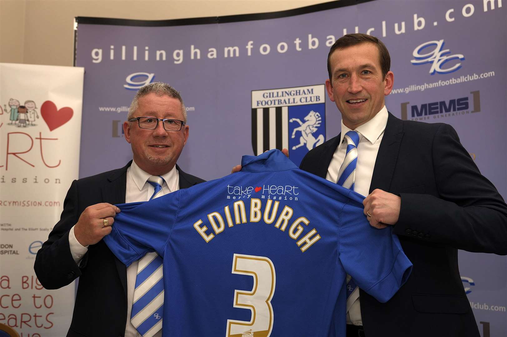 Chairman Paul Scally announces Justin Edinburgh as the new manager of Gillingham FC.Gillingham FC, Priestfield, Gillingham.Picture: Barry Goodwin