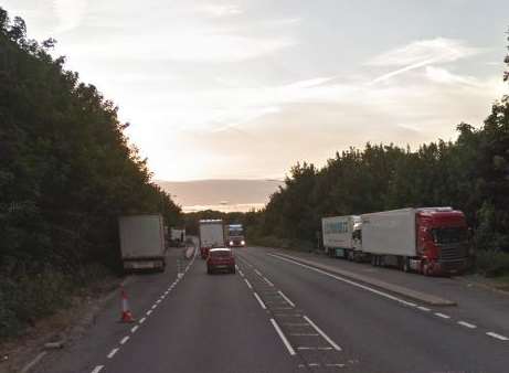 An eye witness says he saw the incident unfold on the A2. Picture: Google Maps