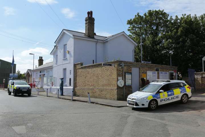 British Transport Police officers are at Farningham Road station, close to the scene of the fatal accident