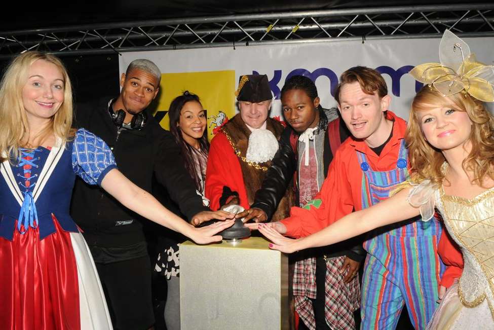 Last year's switch on included the Mayor of Maidstone Clive English and panto stars from the Hazlitt Theatre