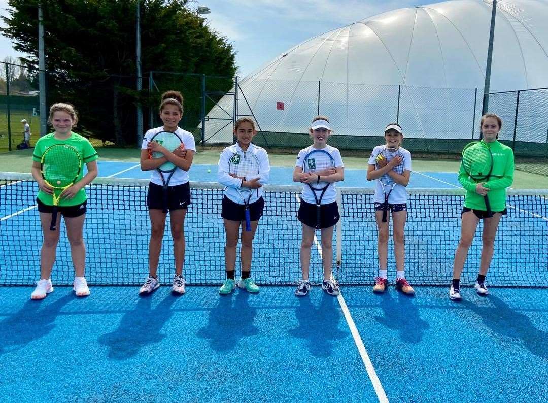 Kent's 12U age group in County Cup action - the girls' team