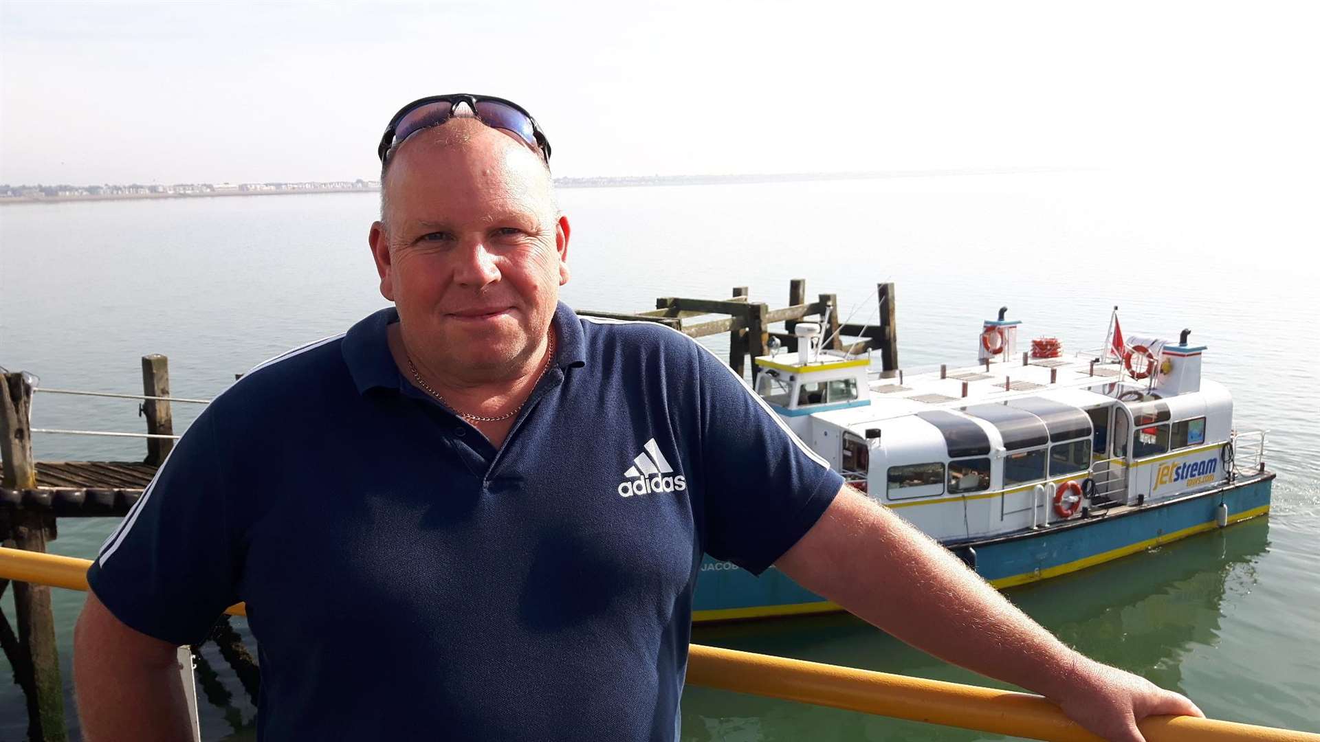 Dave Wilcock, boss of Island Cruises, has sailed the Spirit of Sheppey to its new home