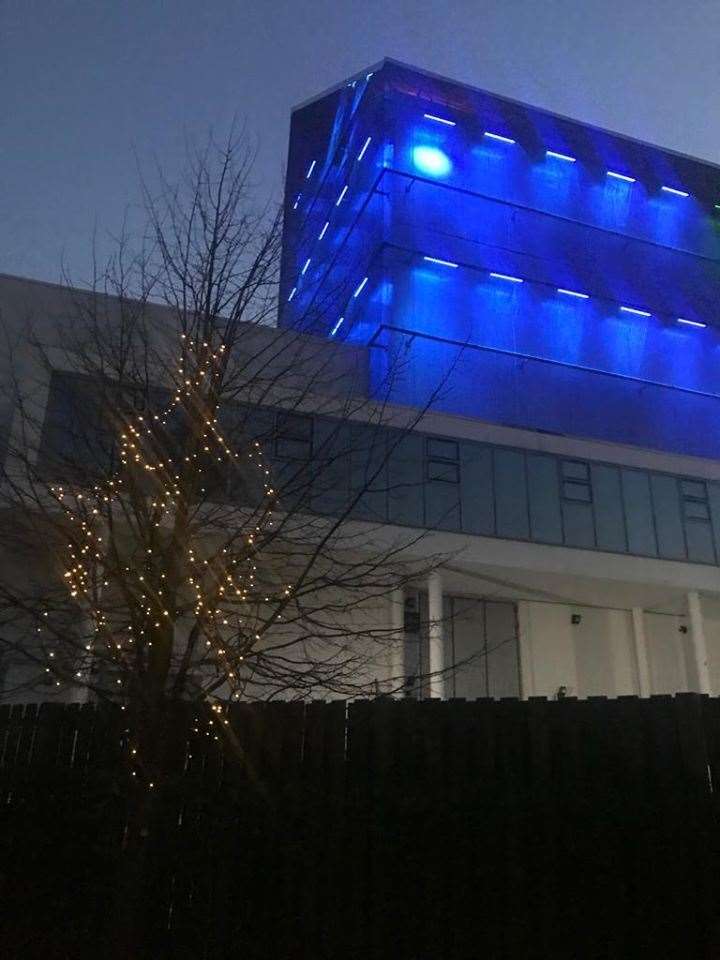 The Marlow Theatre went blue last Thursday evening