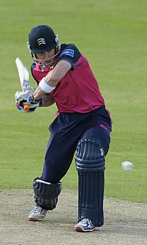 Joe Denly in action for Middlesex at Canterbury. Picture: Barry Goodwin.