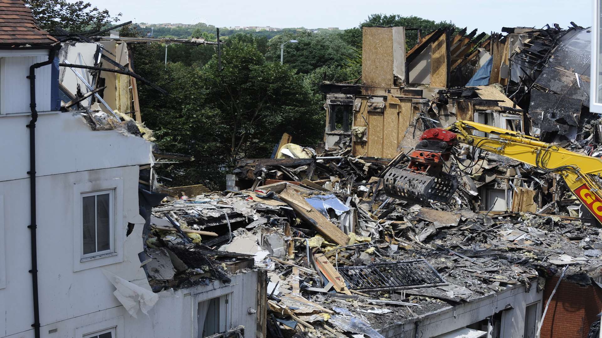 The damage after the Tannery fire in 2015