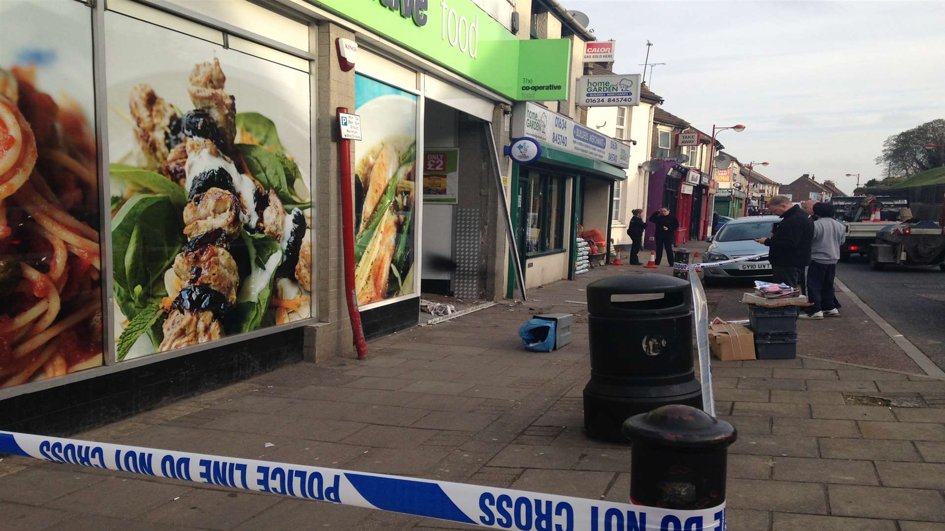 A cordon has been placed around the crime scene