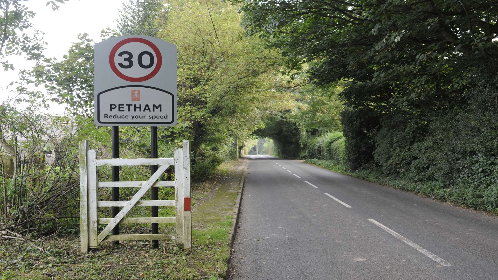 The isolated home is in the village of Petham.