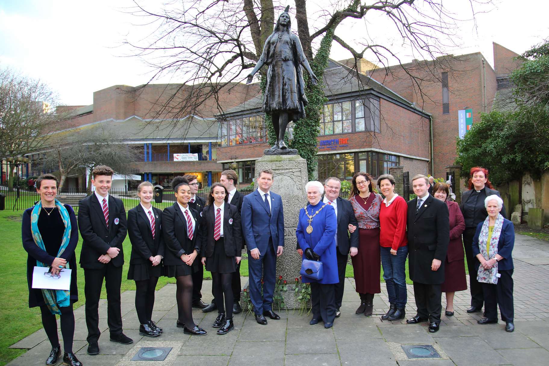 A ceremony was held at St George's Church, where Pocahontas is believed to be buried. Picture: Gravesham council