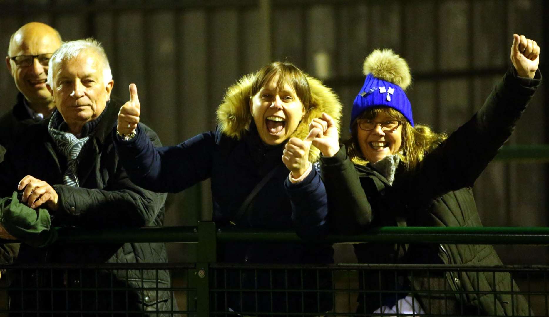 Angels fans celebrate their Bostik Premier play-off victory. Picture: David Couldridge