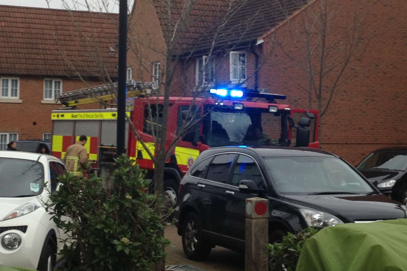 Fire crews were called to Orlestone View, Hamstreet