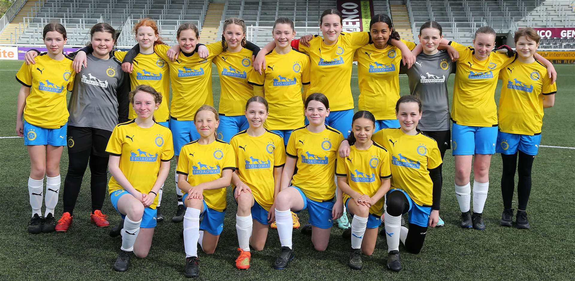 Rising Stars - defeated in the Kent Merit Under-13 Girls Cup Final. Picture: PSP Images