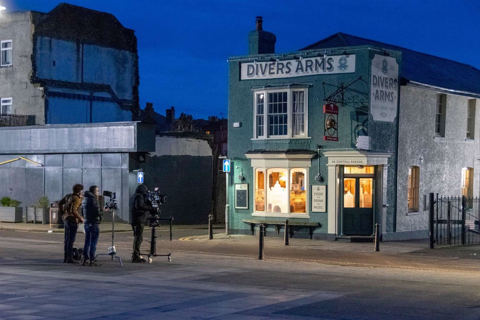 Film crews used the Herne Bay seafront to shoot scenes for Kate & Koji. Picture: Pete's Photography