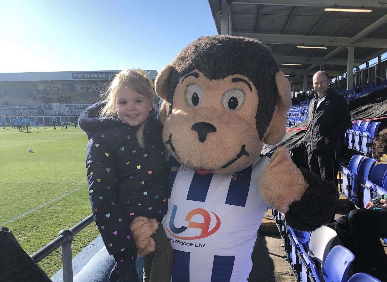 Ellie-May at a previous match last season in Hartlepool (17216806)