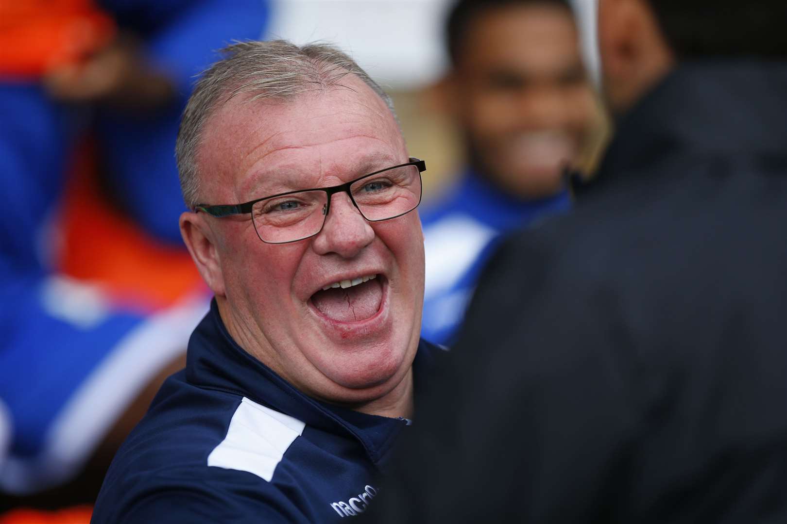 Steve Evans gets the reaction he wanted Picture: Andy Jones