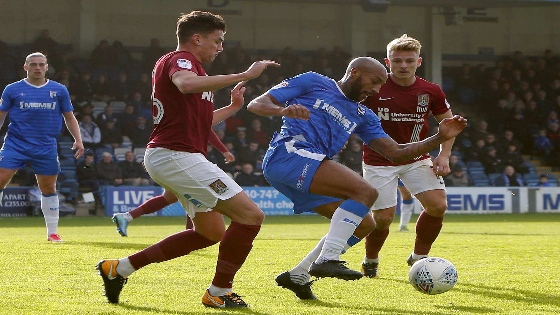 Gillingham's Josh Parker on the ball. Picture: Andy Jones