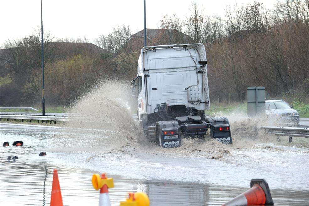 Bob Dunn way A206 closed due to flooding