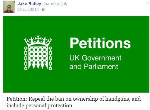 Jake Ridley appeared to support repealing the law on owning handguns
