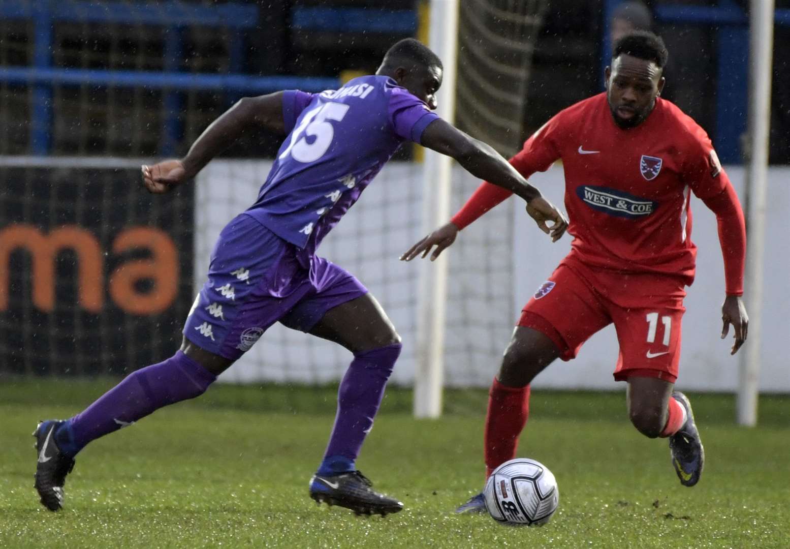 Dover's Seth Twumasi goes on the attack. Picture: Barry Goodwin (53955758)