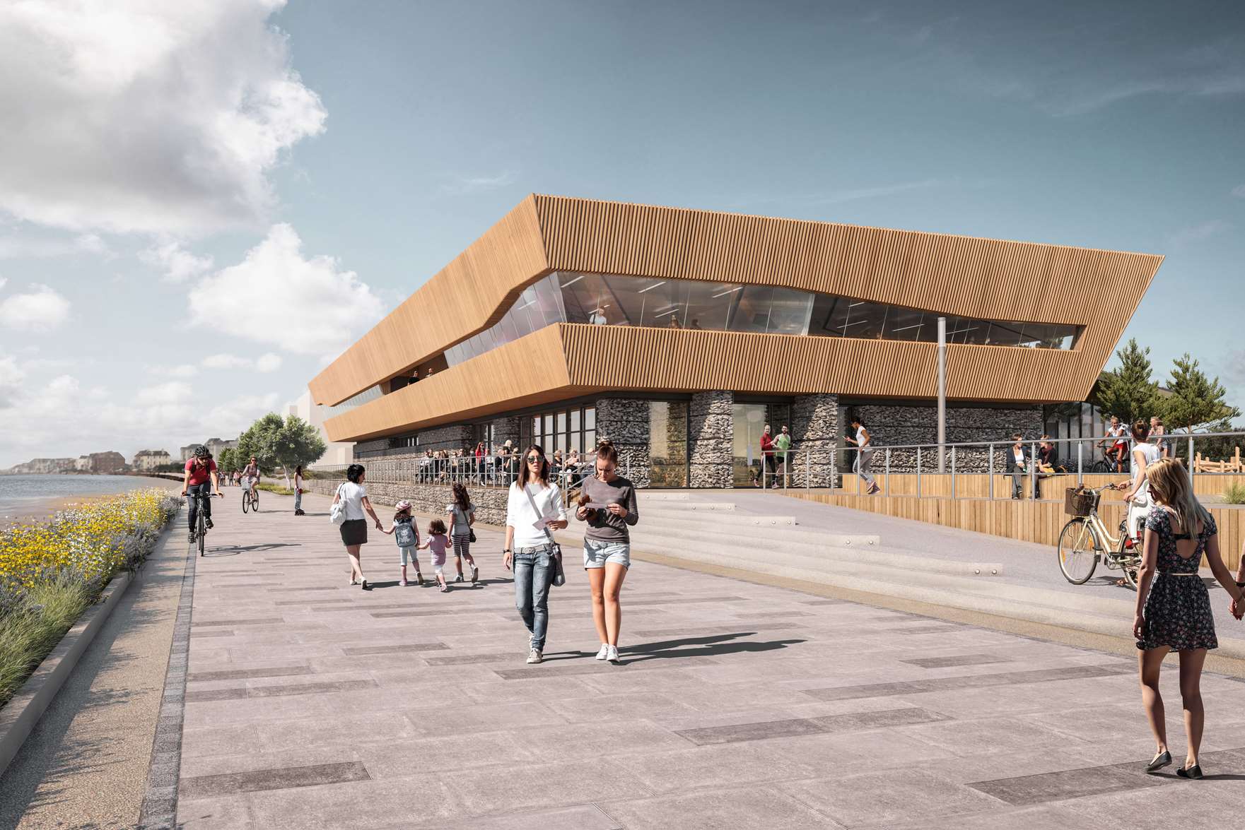 The designs for the proposed leisure centre at Princes Parade in Hythe have been submitted today. Picture: Shepway District Council