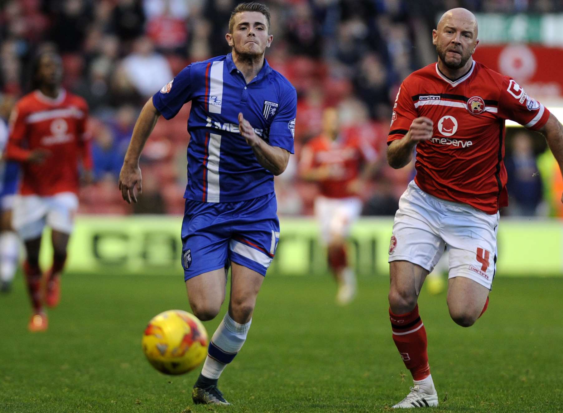 Rory Donnelly in action against Walsall on Saturday Picture: Barry Goodwin