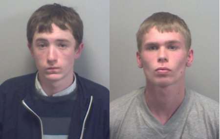 Terry Payne, 18, and pal Stephen Whiting, 19,