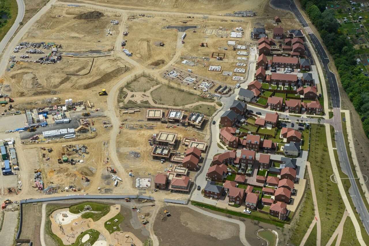 The first phase of the Castle Hill development being built by Ward Homes in Ebbsfleet