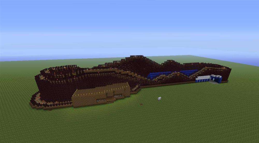 A Minecraft-built scenic railway, inspired by Dreamland amusement park, Margate, created in the countdown to GEEK 2014.