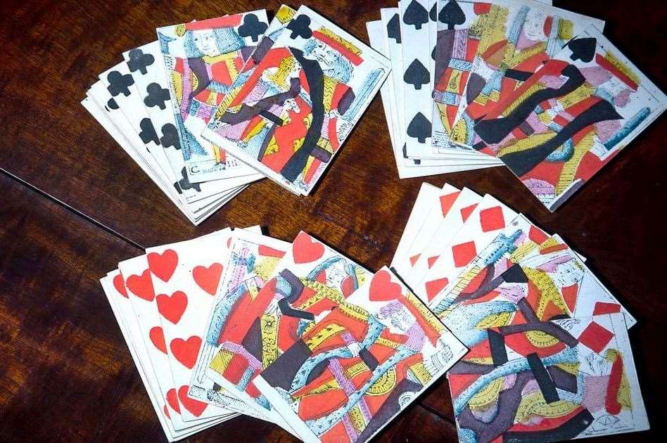Playing cards used by King Charles II were uncovered in a Norfolk attic. Picture: Woolley & Wallis