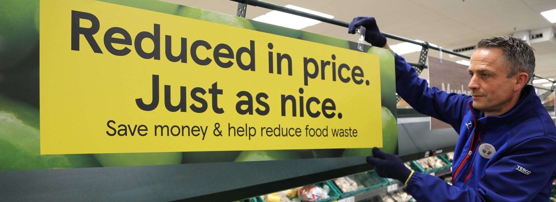 Tesco is renaming and rebranding its 'reduced to clear' sections which marks food with yellow stickers