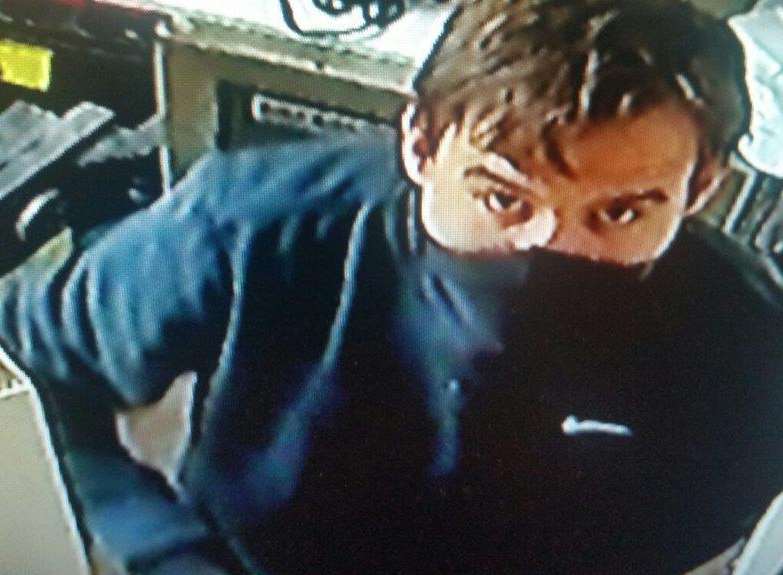 A CCTV image has been released in the hunt for the burglar who targeted The Aviator
