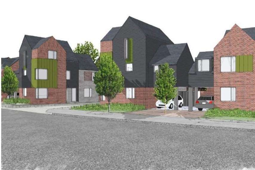 Plans for the new housing estate at Jemmett Road, which replace the old college buildings