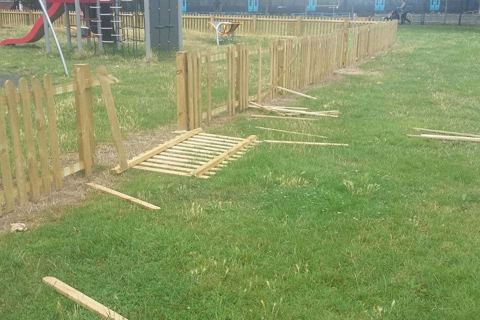 The fencing had been replaced by the council. Pic: Thanet District Counil