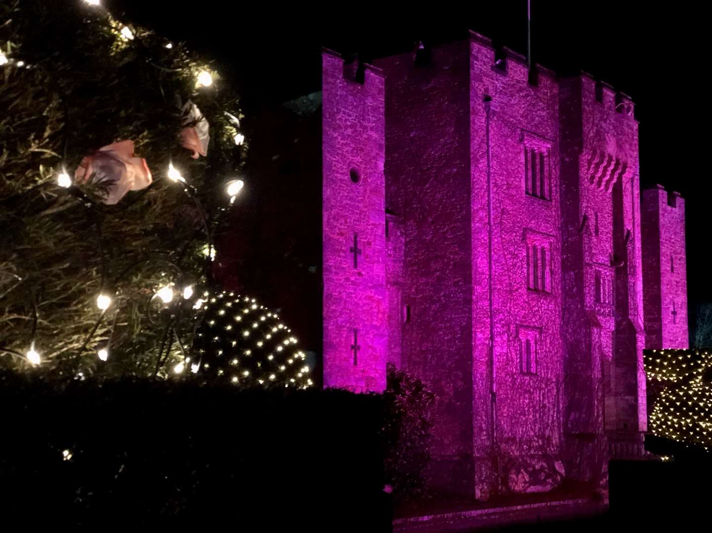 Much of Hever Castle's festive offering is outside