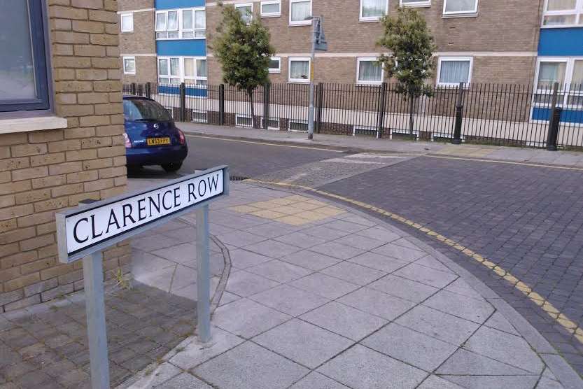 The body was found in Clarence Row, Gravesend
